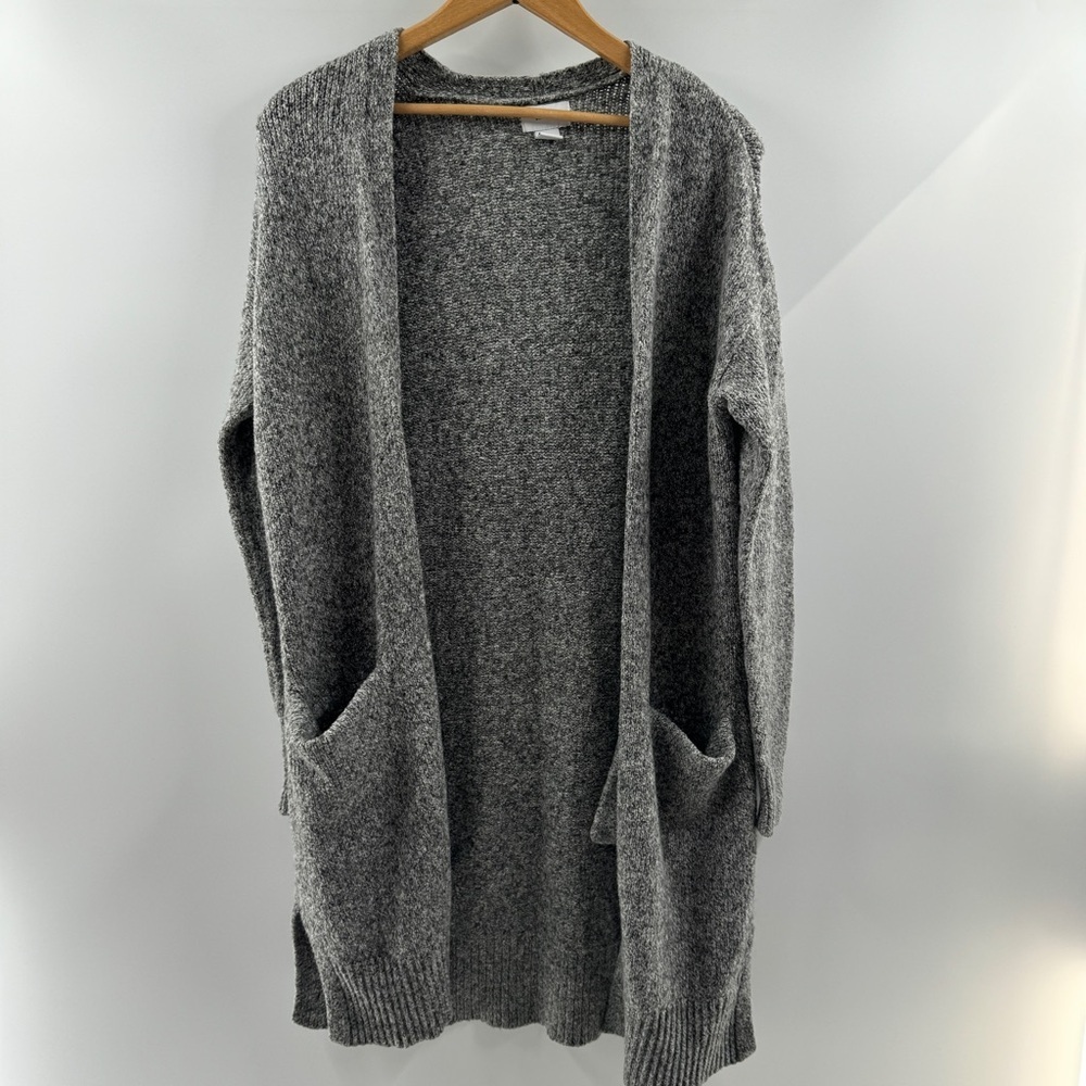 Old Navy Grey Heathered Long Sleeve Cardigan Size XS with Front Pockets